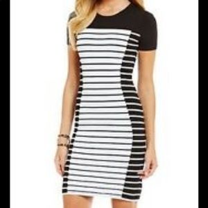 MICHAEL KORS striped bodycon Sheath Dress,
